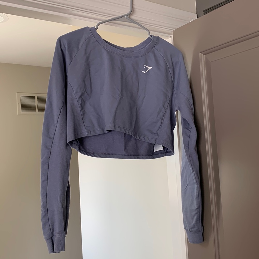 Gymshark Long Sleeve Crop Top - Purple